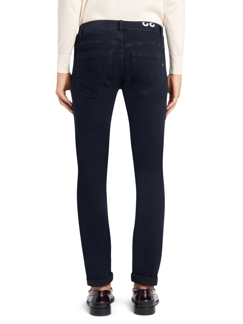 Dondup Slim Fit Navy Trousers