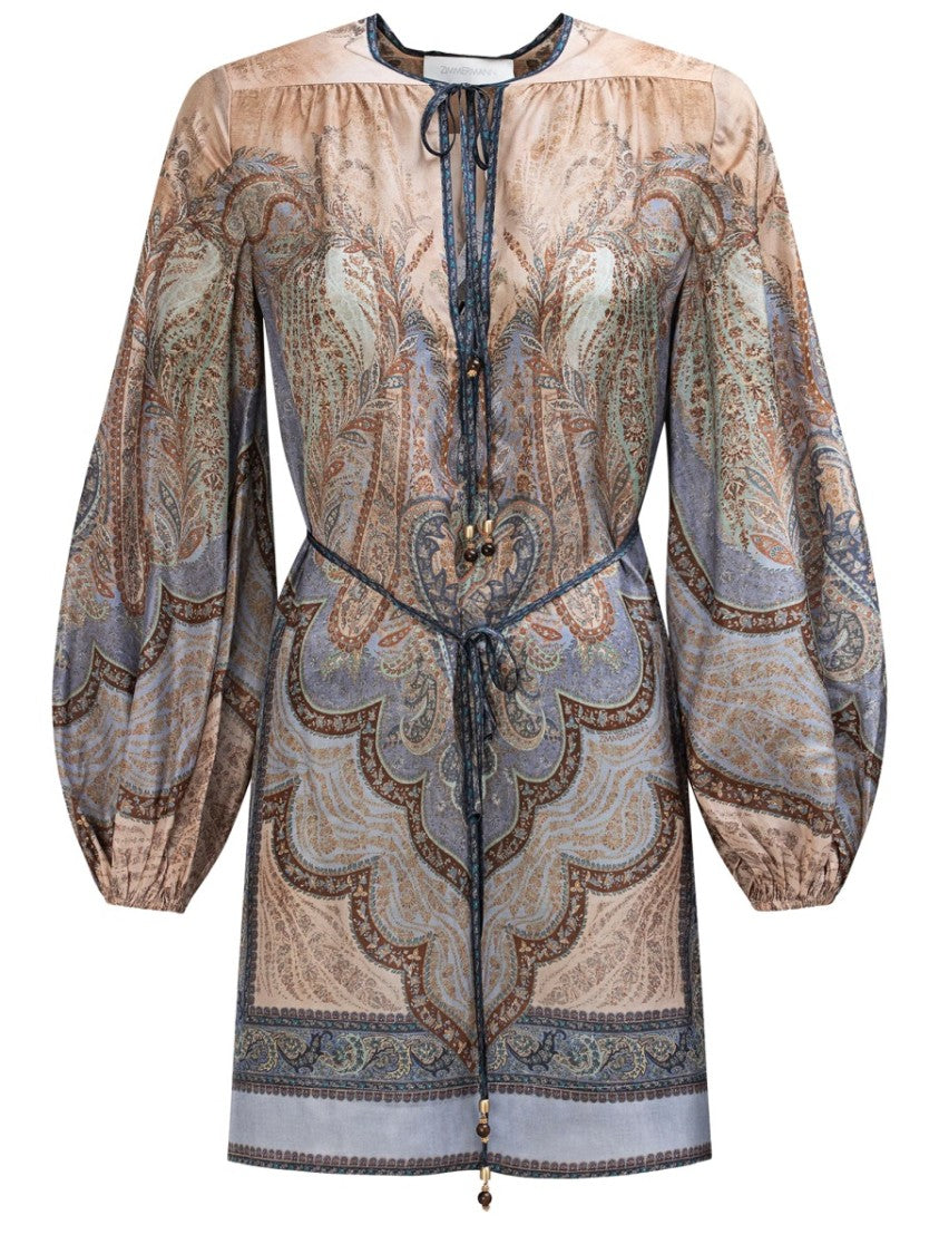 Zimmermann Multicolor Paisley Silk Tunic Day Dress