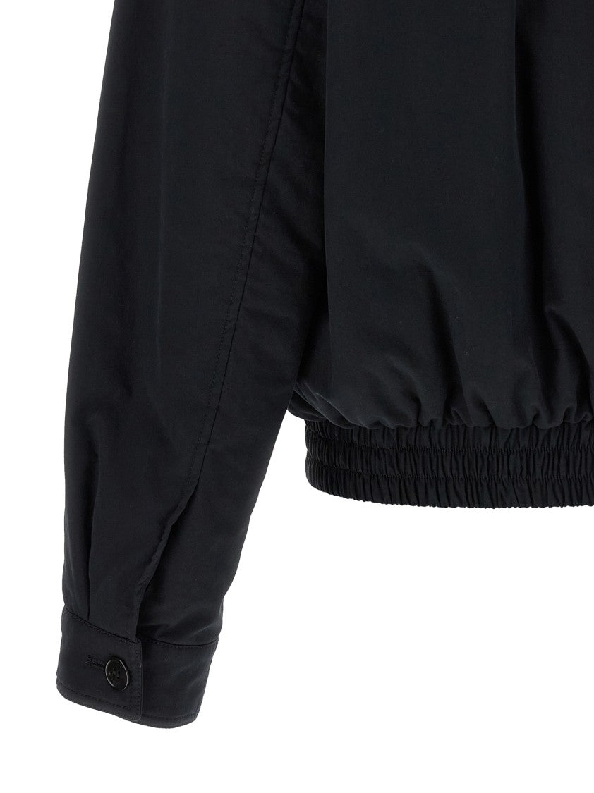 Saint Laurent 'Cassandre' Cotton Silk Logo Jacket