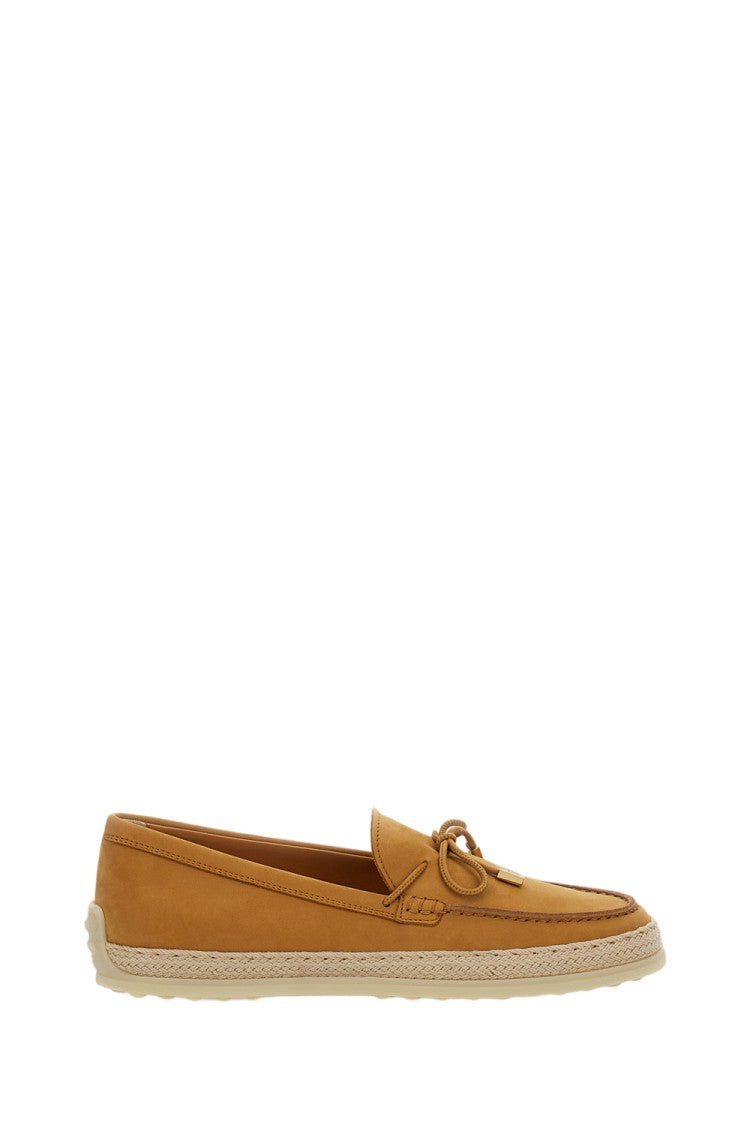 Tod's Leather And Raffia Loafer