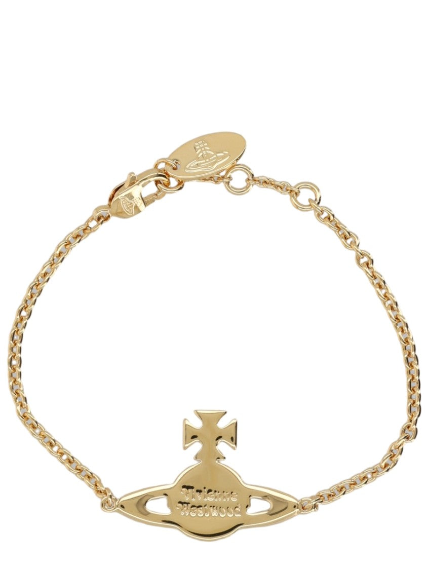 Vivienne Westwood Kika Gold-Tone Crystal Brass Bracelet