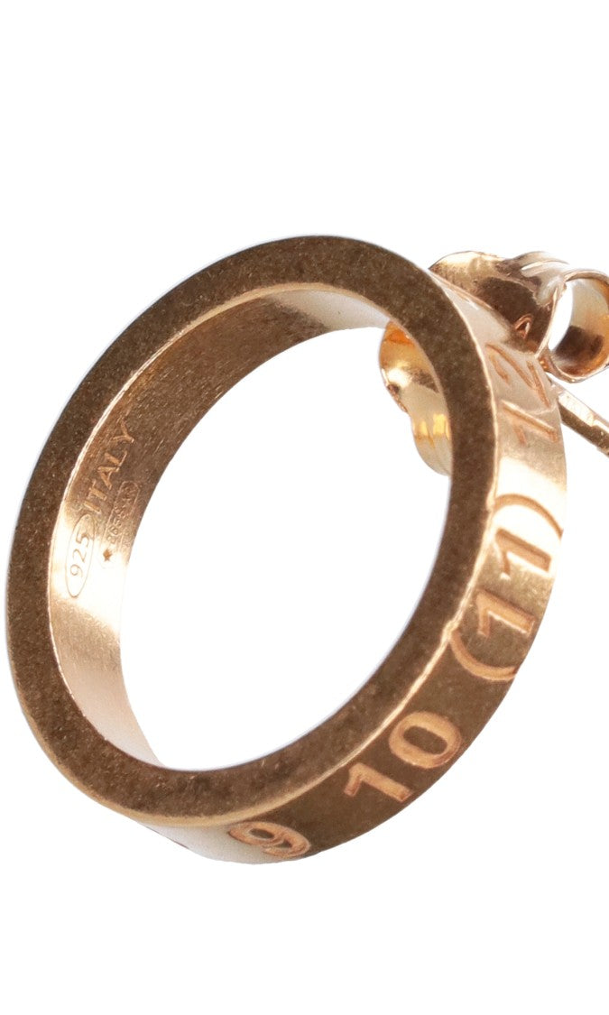 Maison Margiela Circular Hoop Earrings With Polished Golden Finish