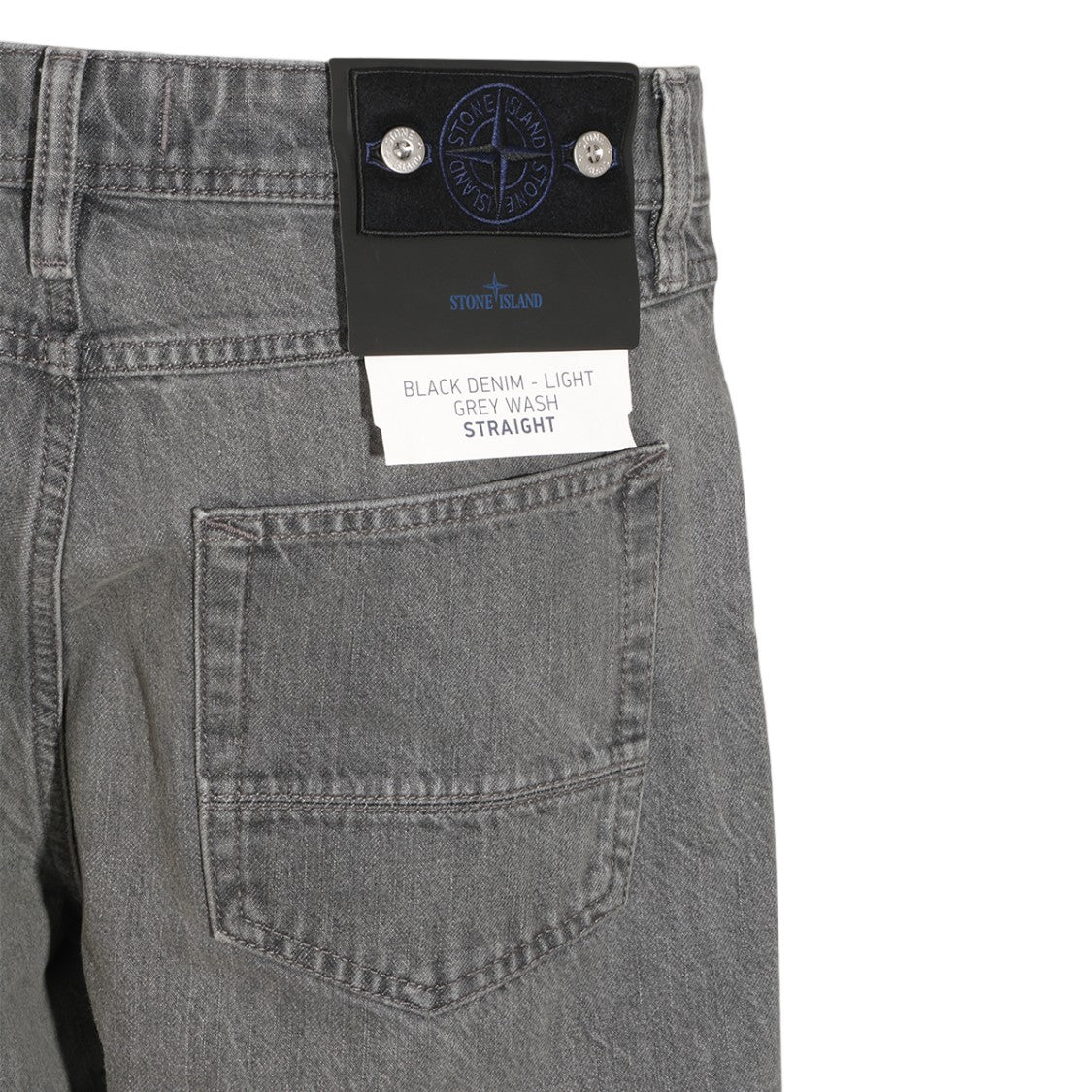 Stone Island Light Grey Classic Five-Pocket Straight-Leg Jeans