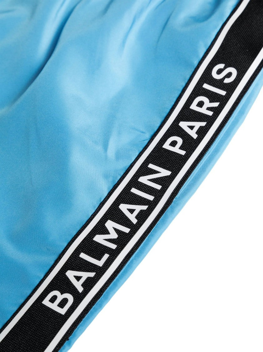 Balmain Logo-Print Swim Shorts