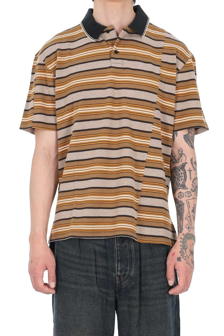 Isabel Marant Safko Multi-Striped Knit Cotton Polo Shirt