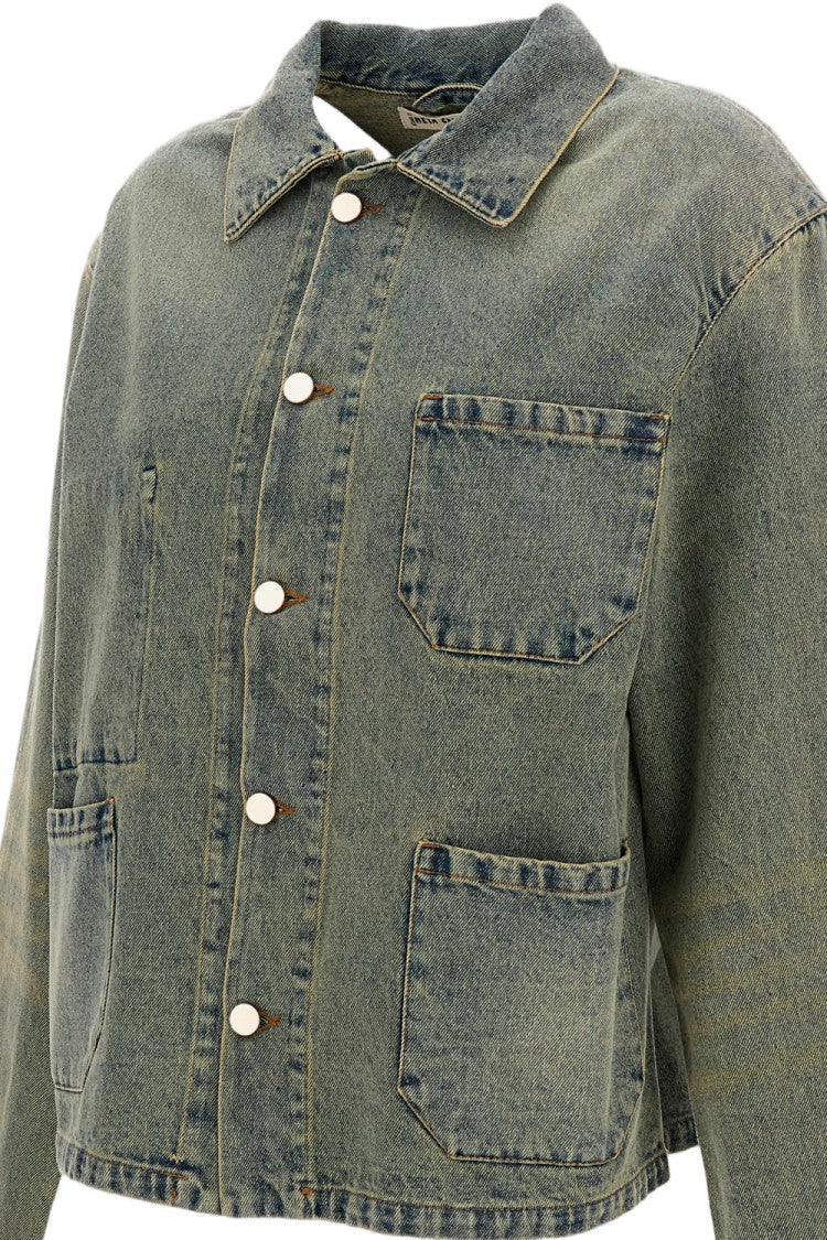 Meta Campania Faded Blue Bill Cropped Denim Jacket