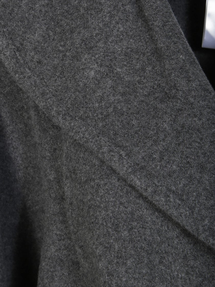 Dondup Flowing Neutral Cape With Wide Arm Openings And Minimalist Design