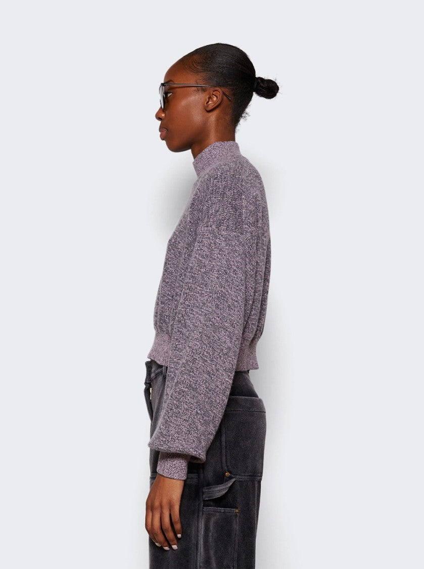 T By Alexander Wang Cropped Sweater With Embossed Logo Pink