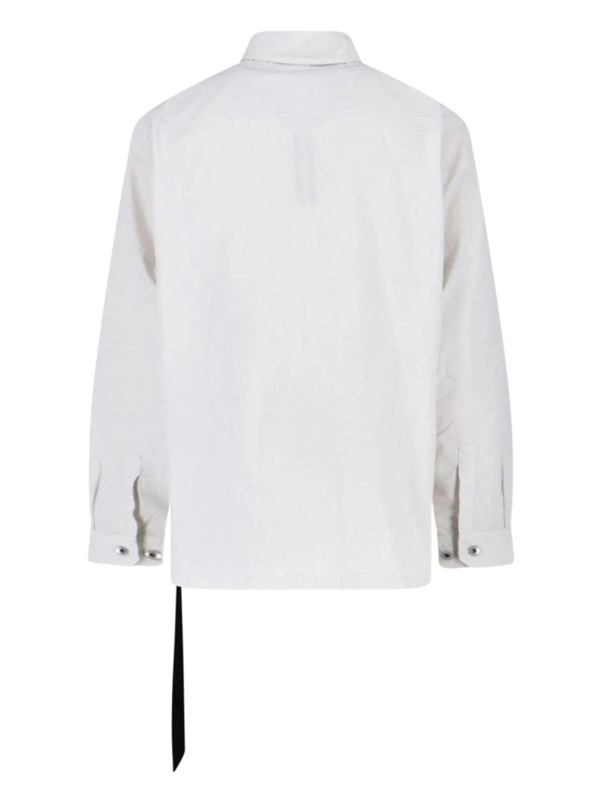 Drkshdw By Rick Owens Boxy Oversized Shirt With Distinctive Hem Tab
