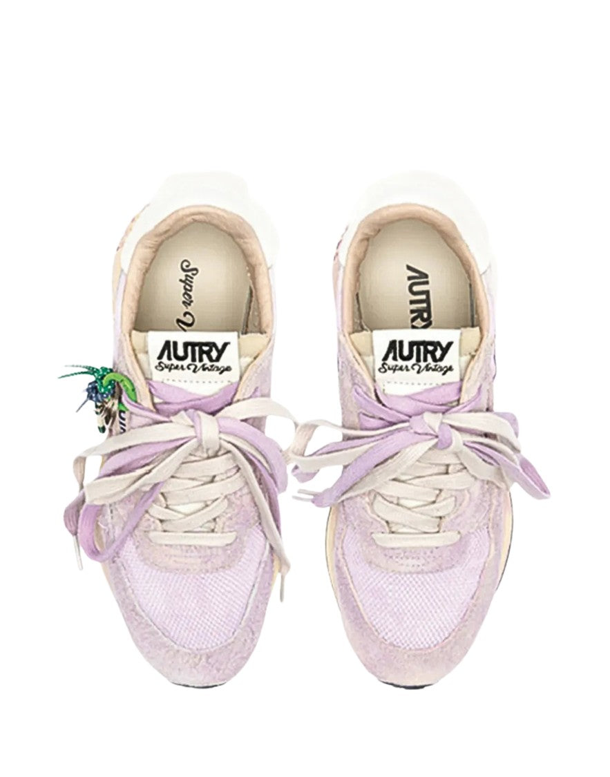 Autry Reelwind Super Vintage Low Women’S White/Lilac Sneakers