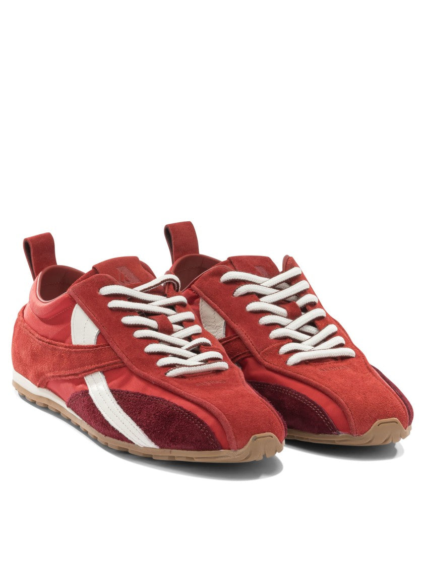 Alohas Minimalist Leather And Suede Sneakers With Integrated Lacing