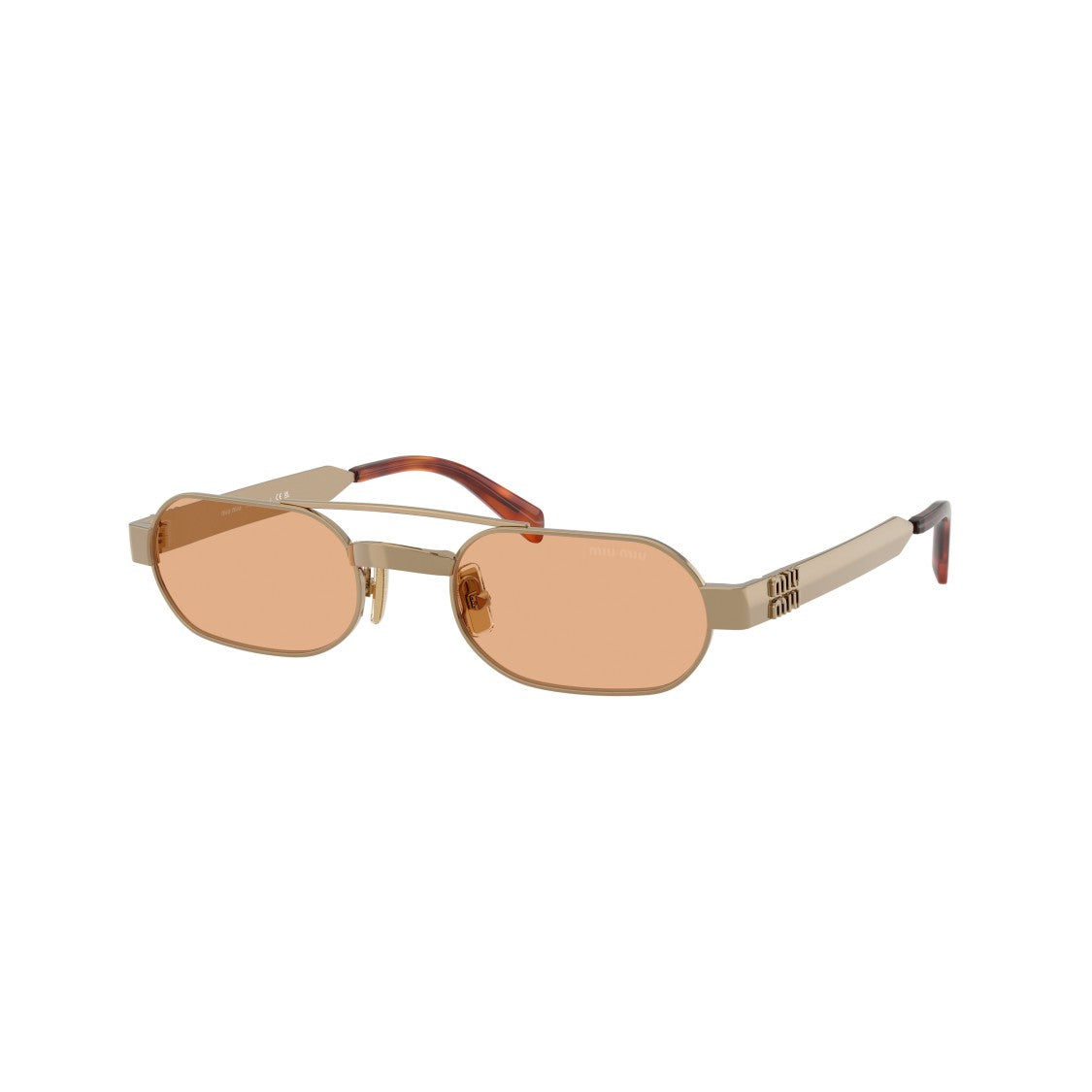 Miu Miu 0Mu B52s Rectangular Metal Frame Sunglasses