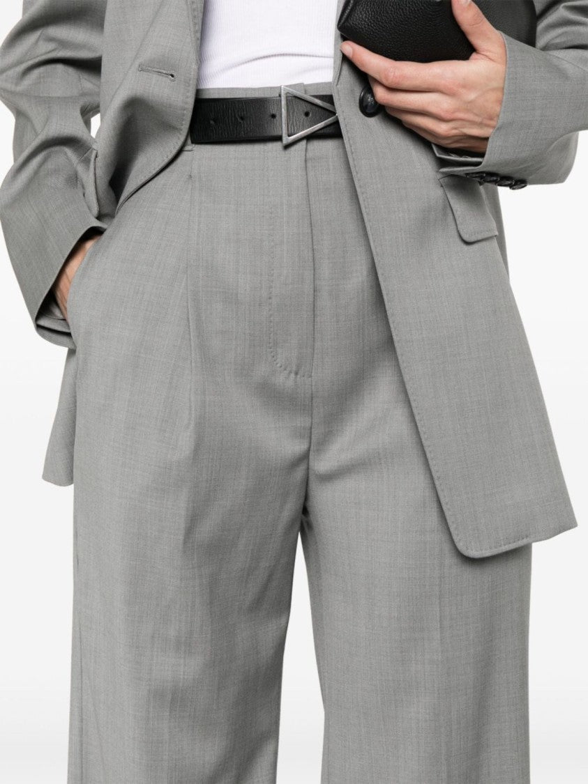 Max Mara Grey Wide-Leg Trousers