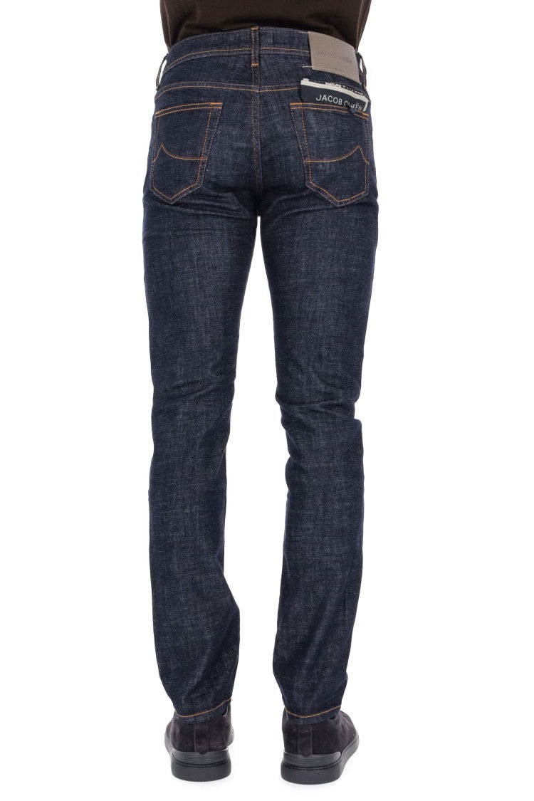 Jacob Cohen Nick Fit Leather Label Jeans