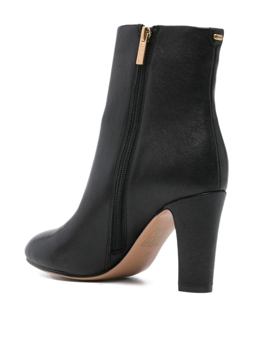 Twin-Set Smooth Leather Ankle Boots