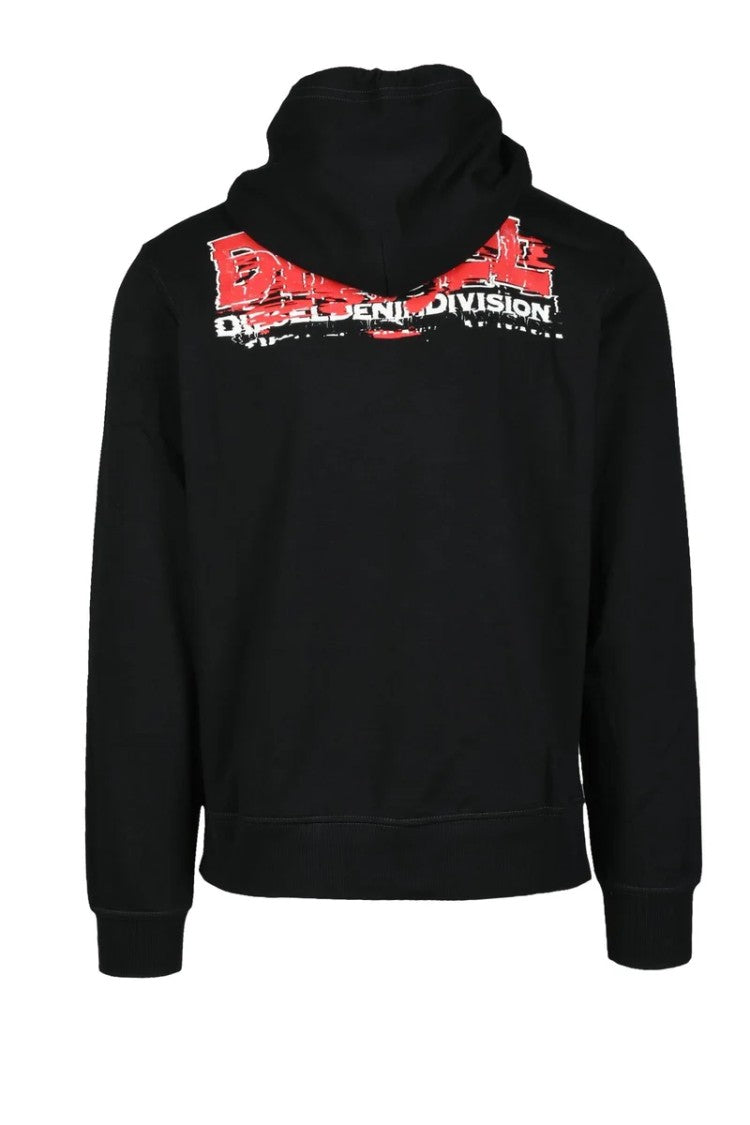 Diesel Black Graphic Crewneck Sweatshirt