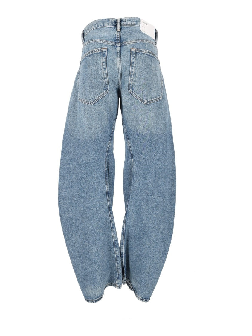 Agolde Spiral Side-Seam Jeans With Unique Wrapping Effect