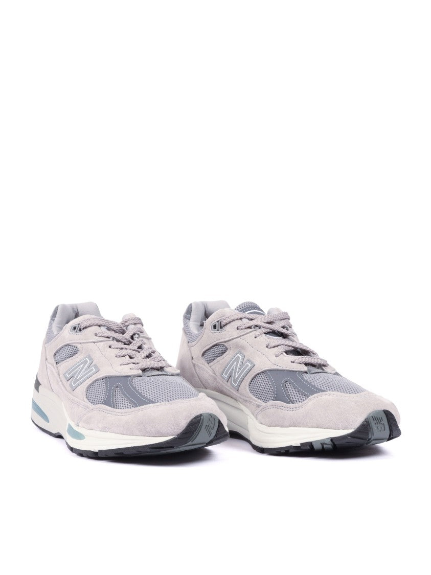 New Balance Grey D Layered Pigskin Sneakers