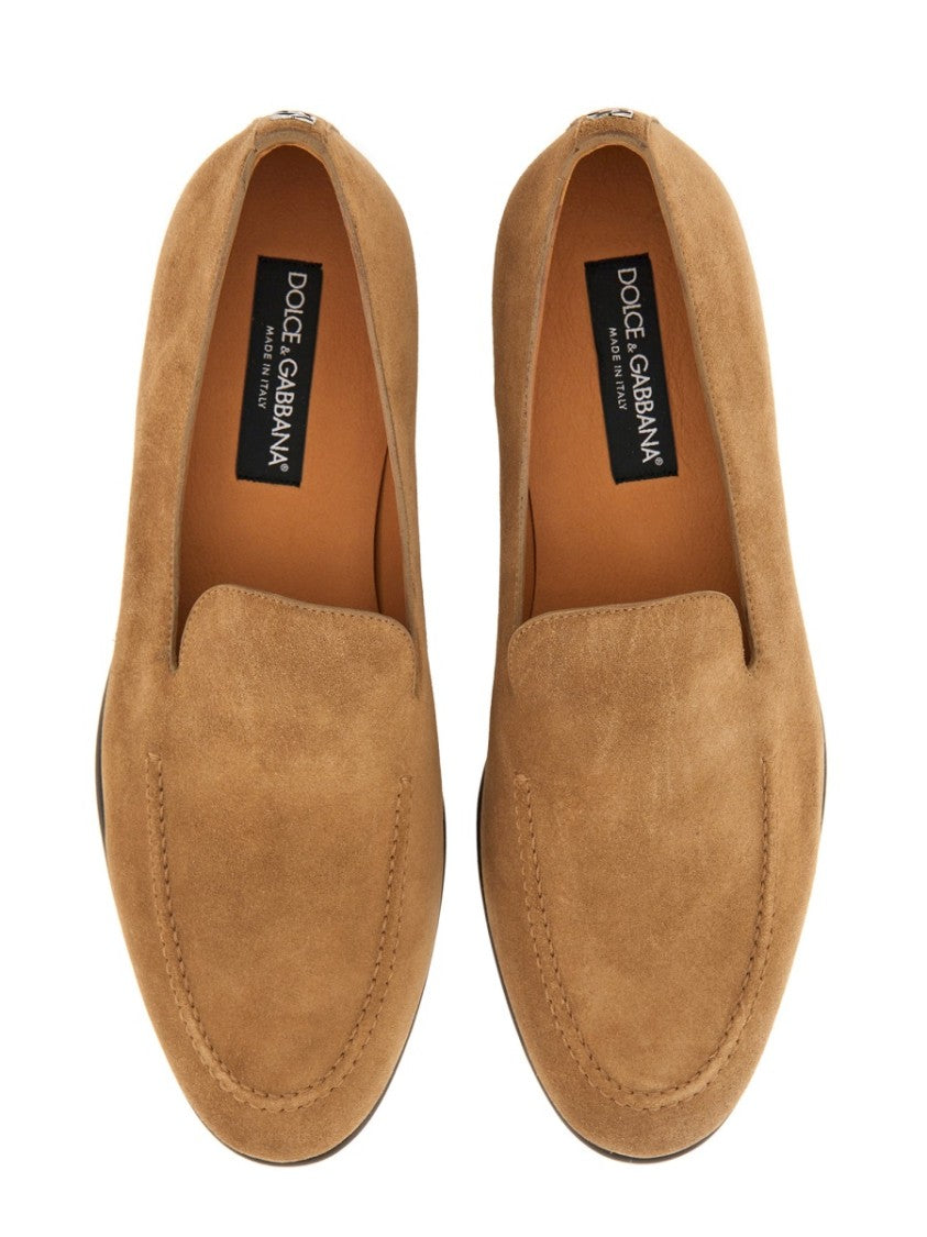 Dolce & Gabbana Brown Leather Crust Slipper