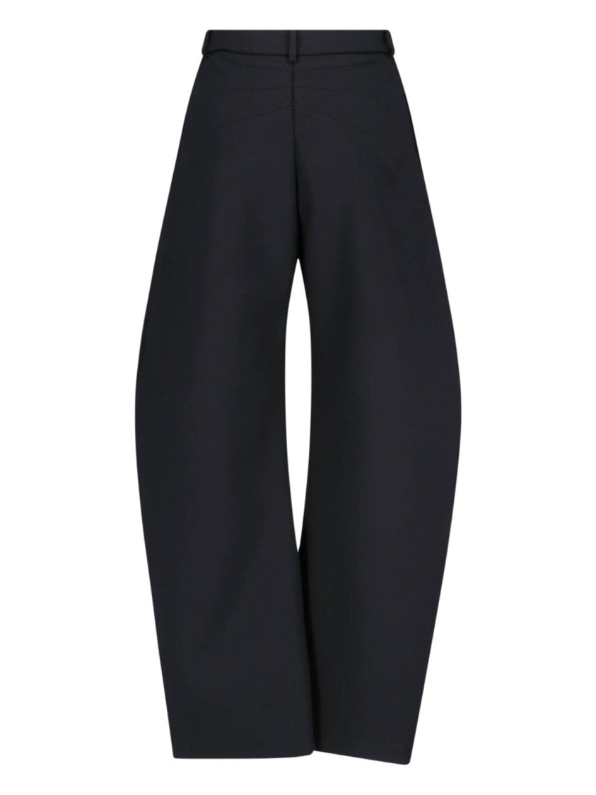 Alaïa Wide-Leg Trousers In Black Wool