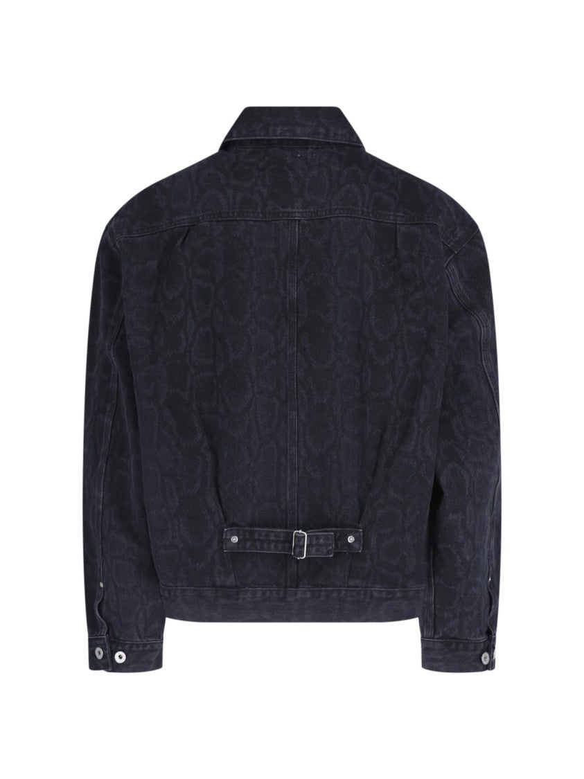 Carhartt Wip Black Belmar Snake Camo Denim Jacket