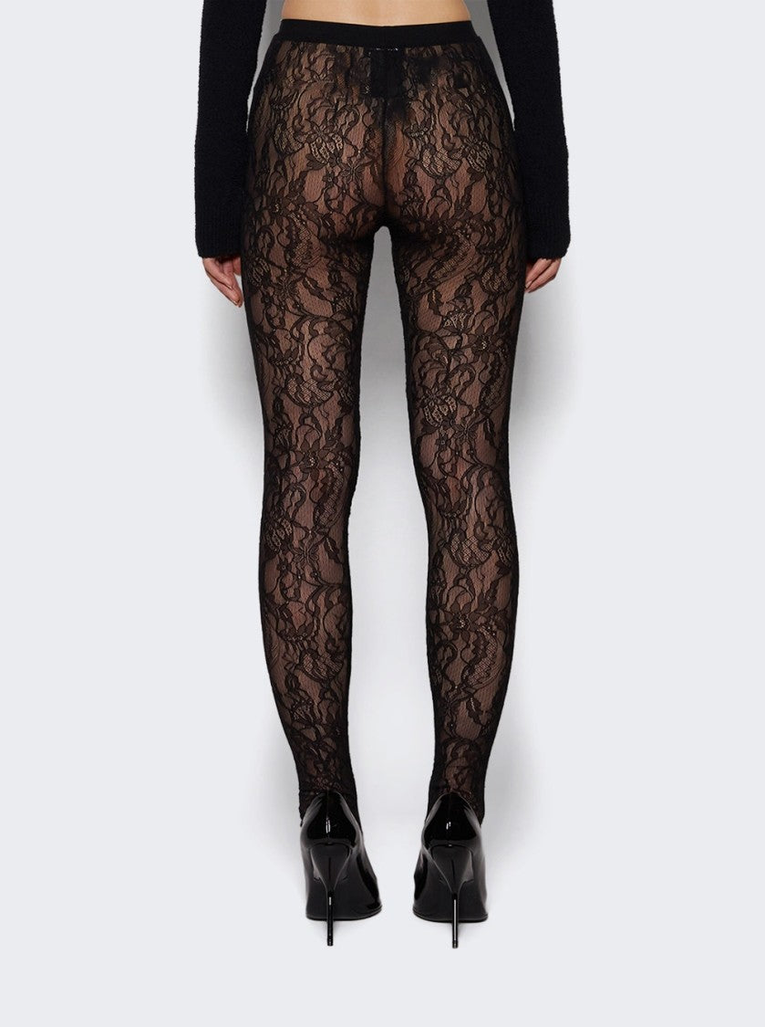 Wardrobe.Nyc Lace Stirrup Legging Black