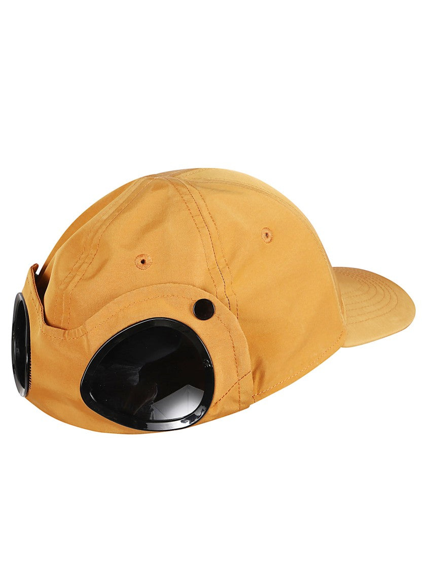 C.P. Company Structured Cap With Curved Brim And Unique Lens Detail