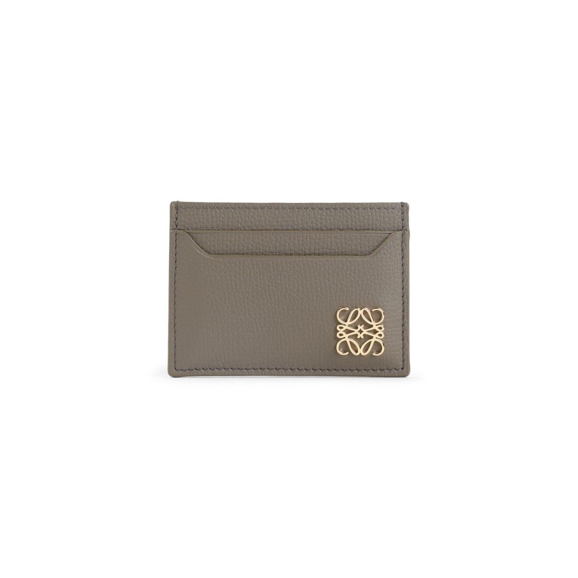 Loewe Anagram Plain Brown Calf Skin Credit Card Case