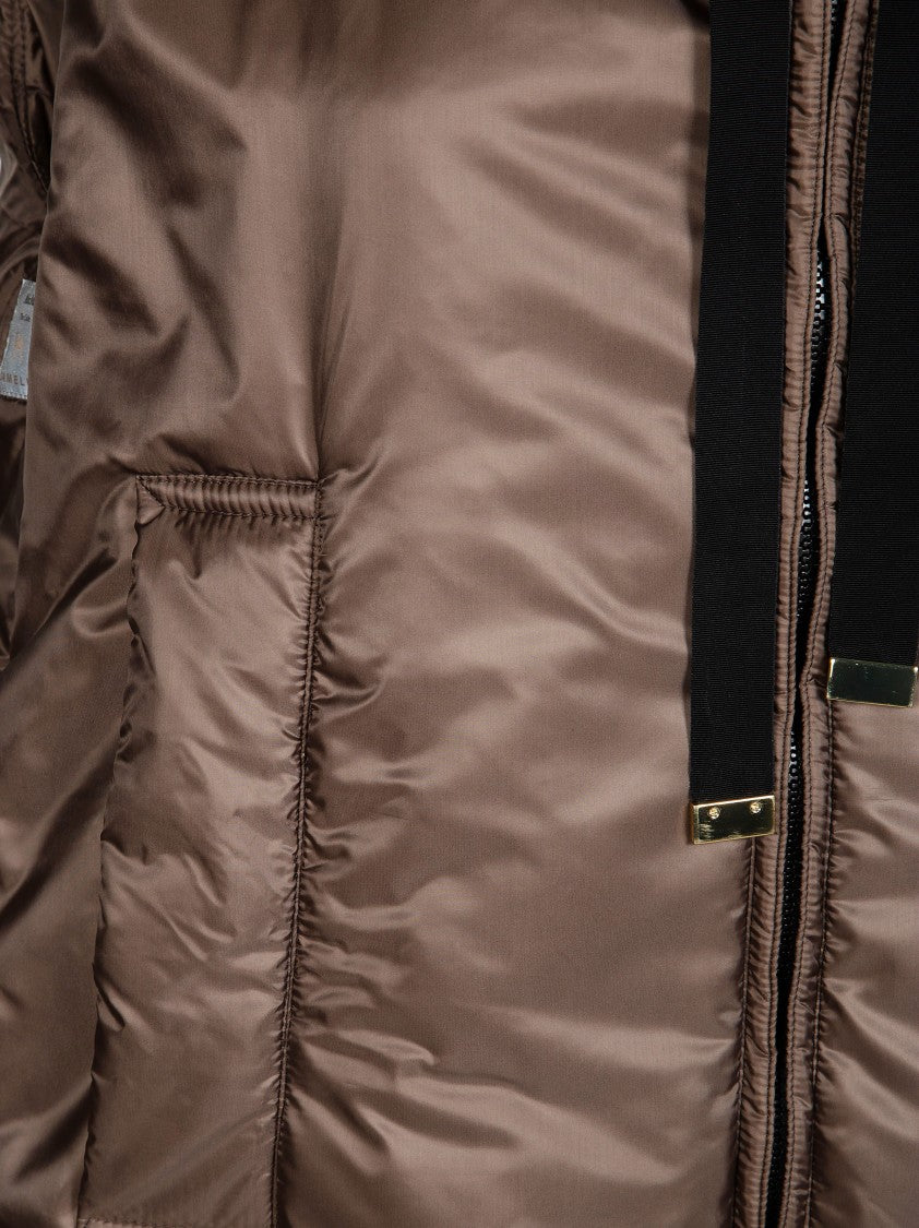 Max Mara Rich Brown Greengo Hooded Padded Vest