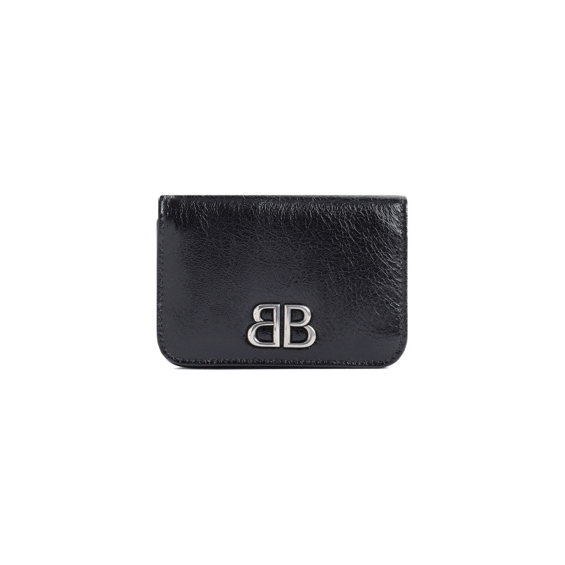 Balenciaga Monaco Fla Ca Hol Black Lamb Leather Credit Card Case
