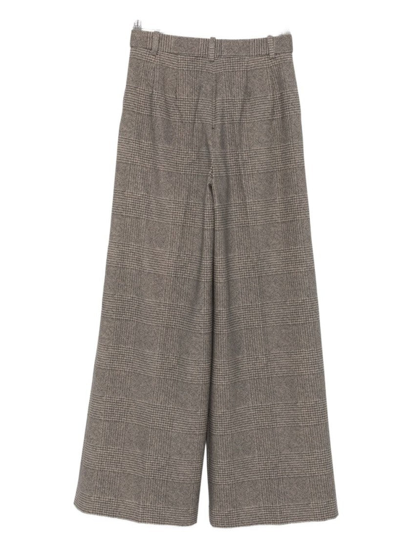 Circolo 1901 Wide-Leg Brown Trousers With High Waist