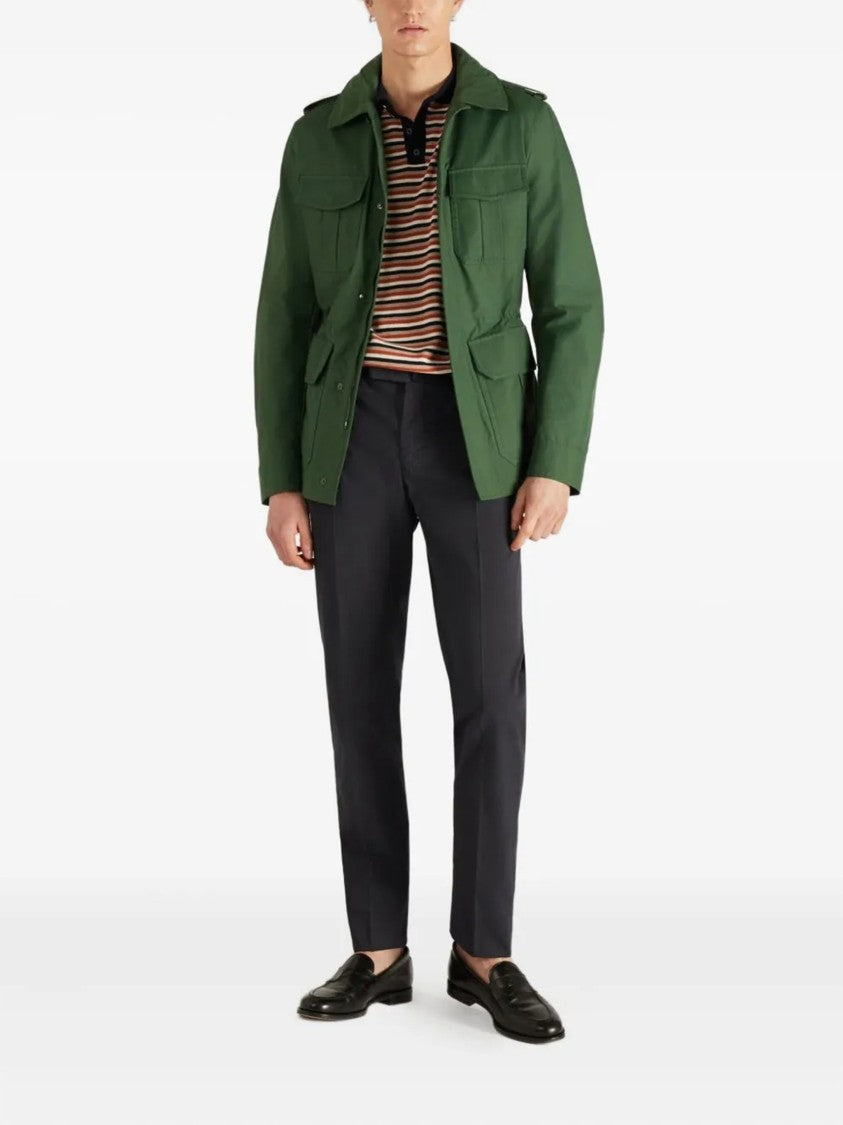 Incotex Neutral Slim Fit Tailored Cotton Pants