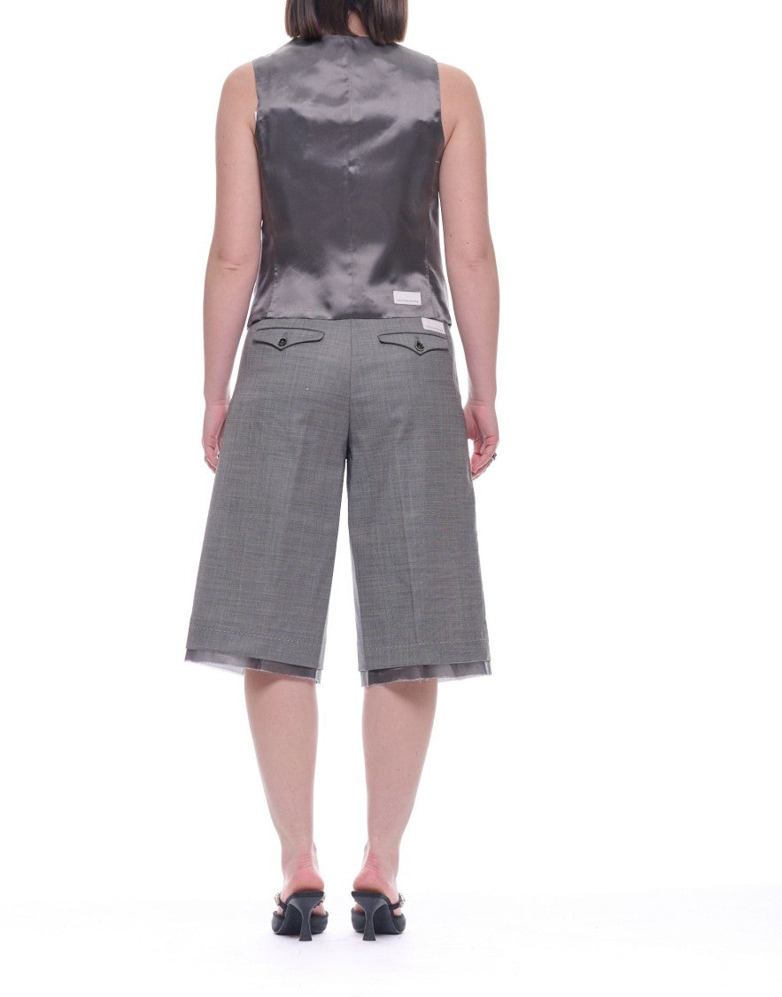 Nine In The Morning Iron Ariele Tailored Wool-Blend V-Neck Vest