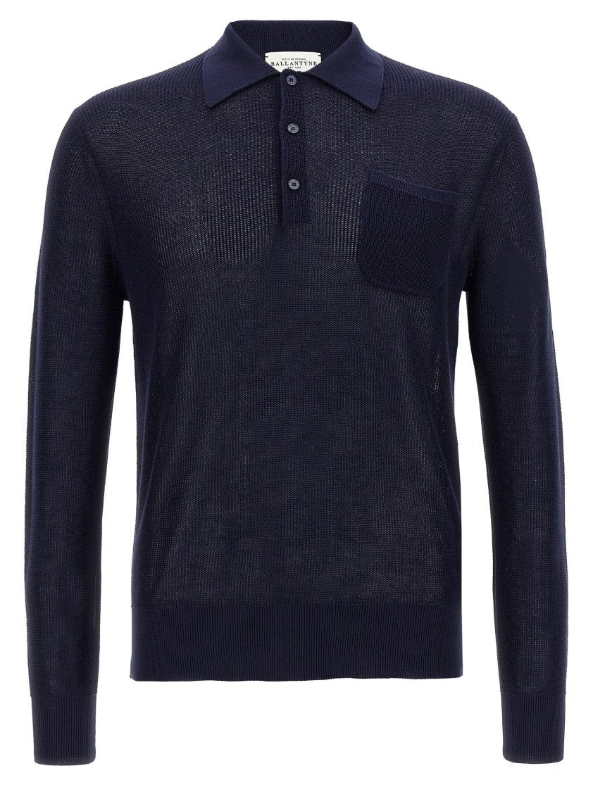 Ballantyne Openwork Cotton Polo Shirt