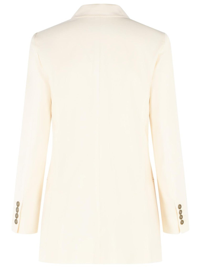 Max Mara 'Bikini' Ivory White Virgin Wool Blazer