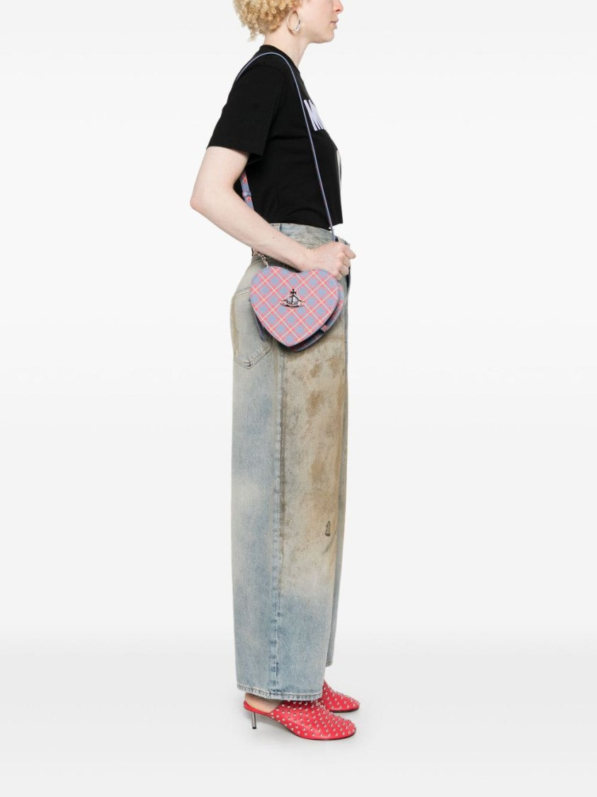 Vivienne Westwood Heart-Shaped Tartan Check Bag