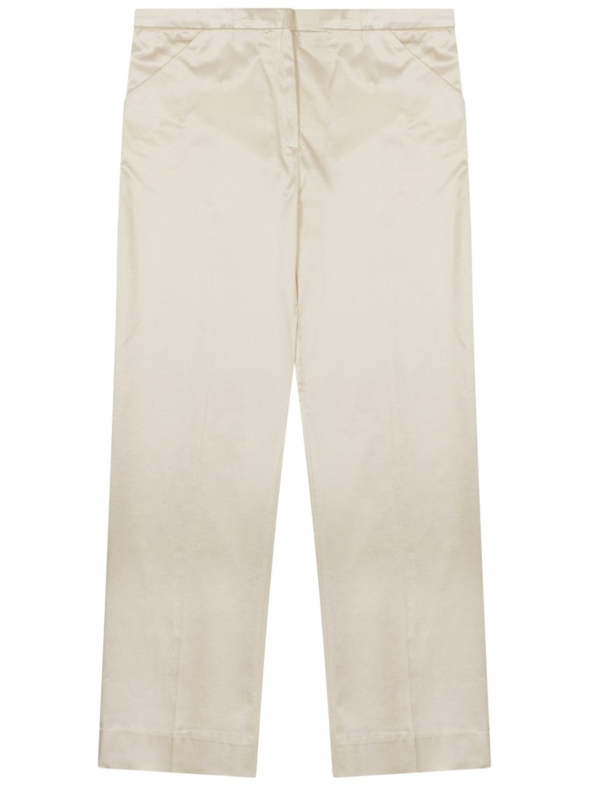 Totême Cropped Straight Pants With Tailored Fit And Minimalist Design