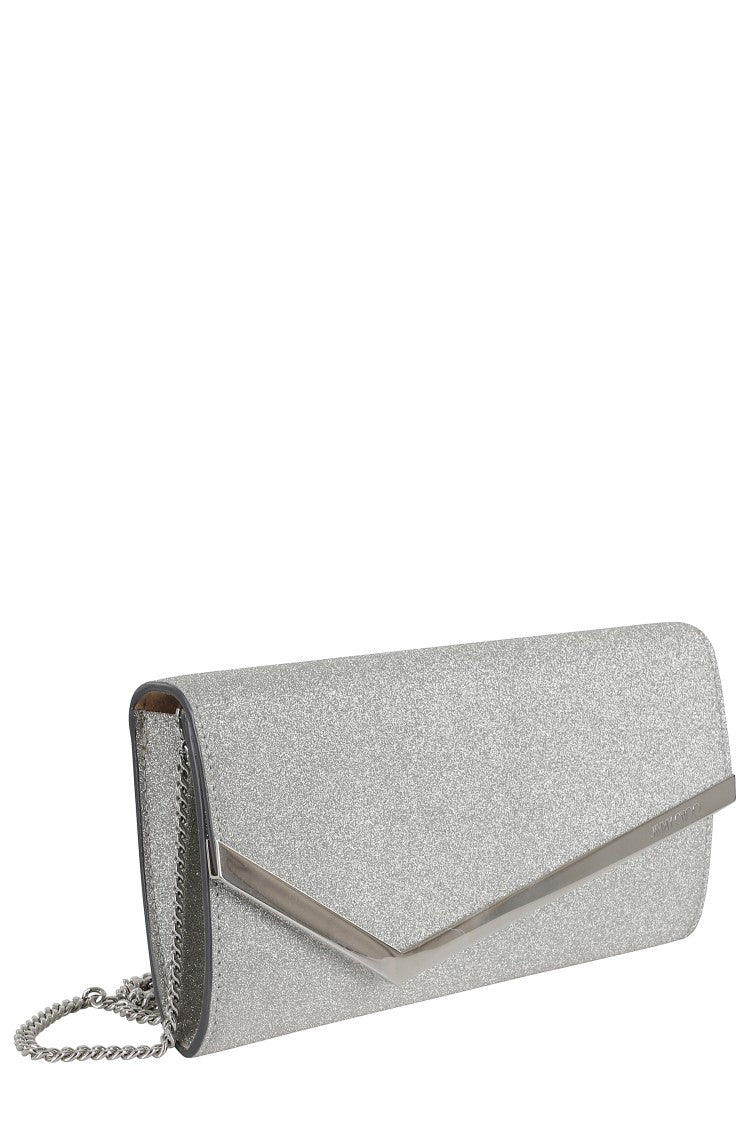 Jimmy Choo Fine Glitter Leather Emmie Bag