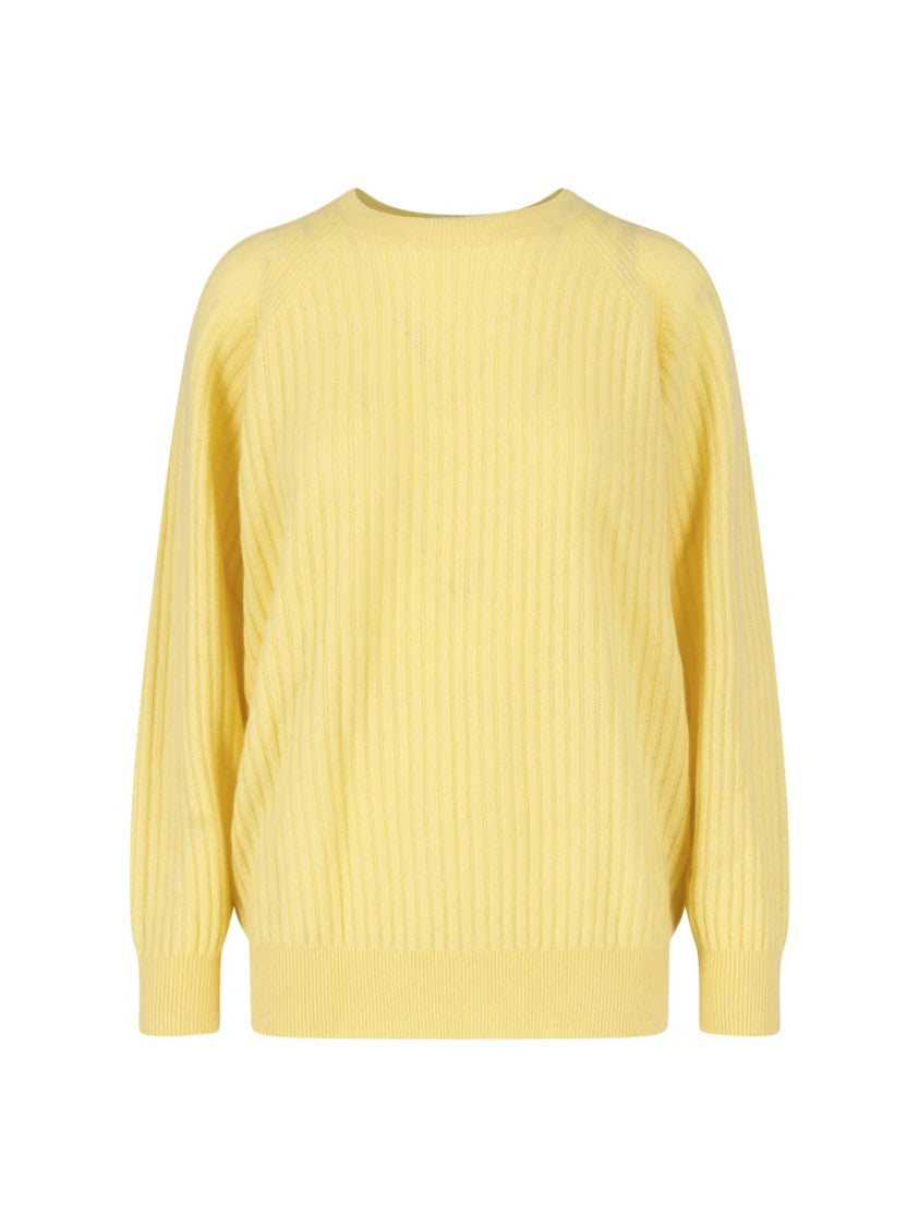 Frame Yellow Cashmere The Sunbeam Ribbed Sweater