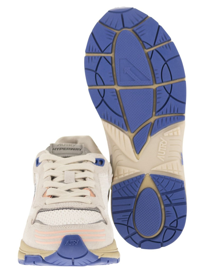 Autry Hyperway Low Mesh/Suede Wht/Peach Pnk