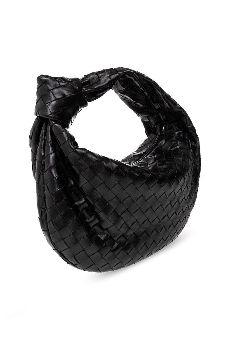Bottega Veneta Woven Black Leather Tote Bag