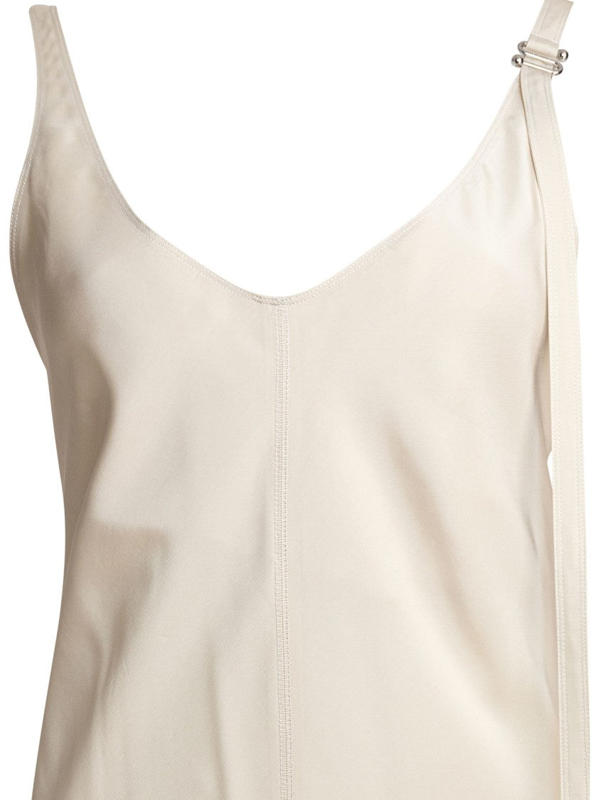 Max Mara Beige Sleeveless Dress With Adjustable Straps