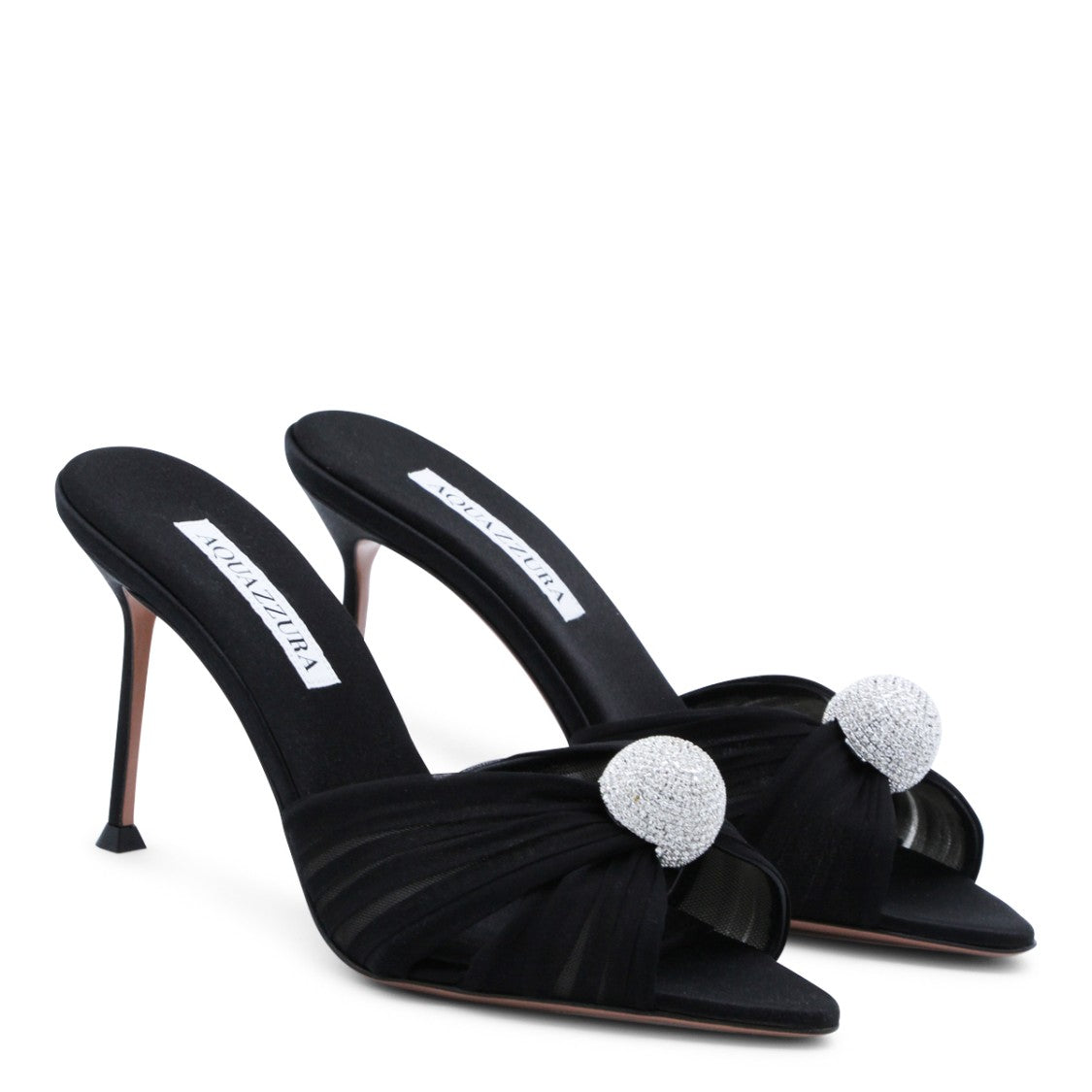 Aquazzura Minimalist Black Sandals With Straps