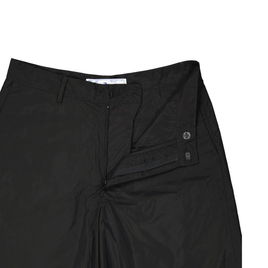 Off-White Black Casual Shorts With Design
