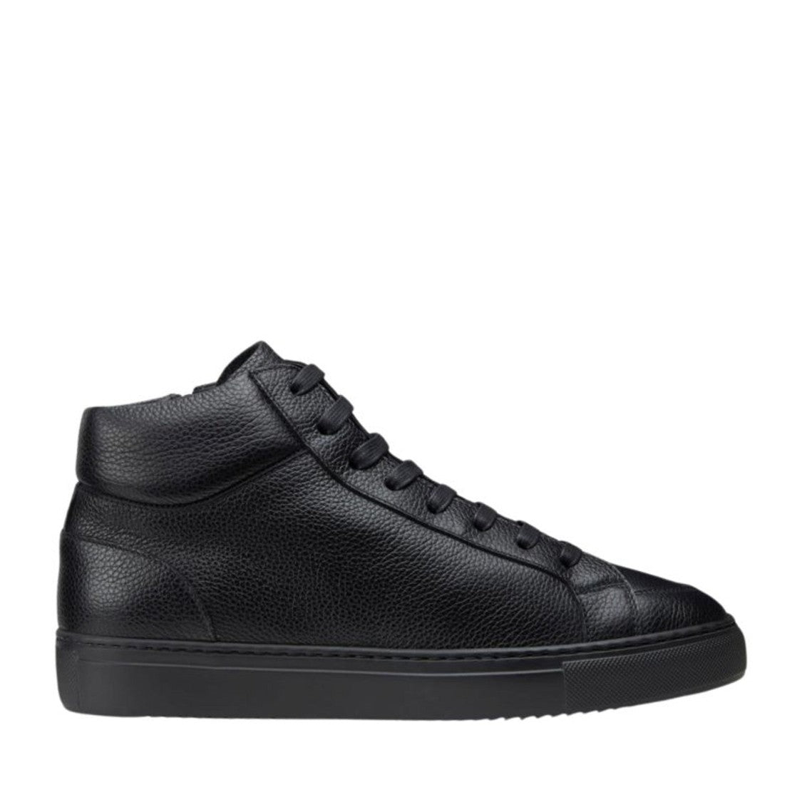 Doucal's Blue High-Top Textured Leather Sneakers