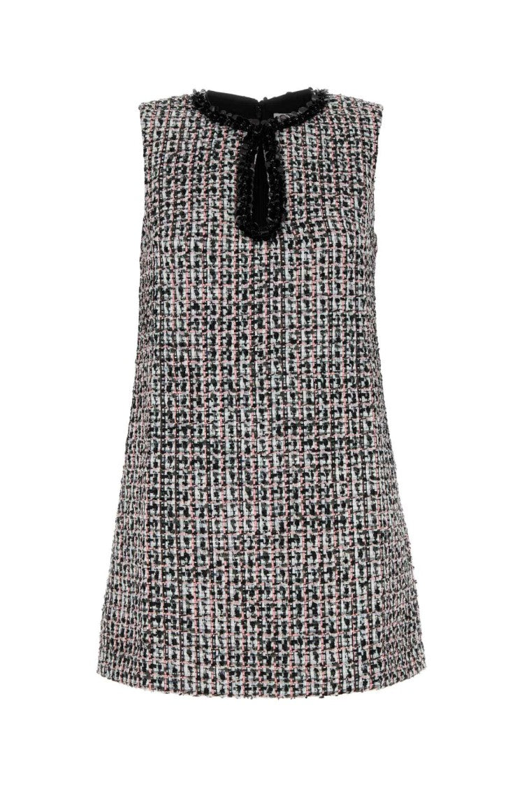 Self-Portrait Multicolor Tweed Mini Dress
