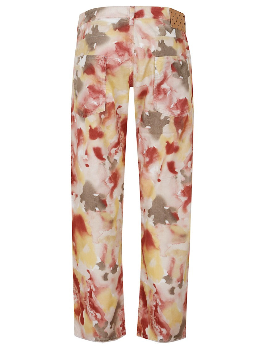 Massimo Alba Straight-Leg Cotton Pants With Abstract Pattern