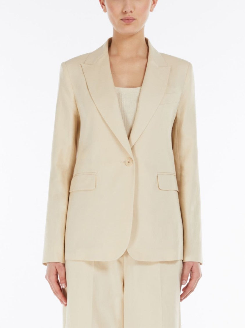 Max Mara Fitted Single-Breasted Blazer With Notched Lapel