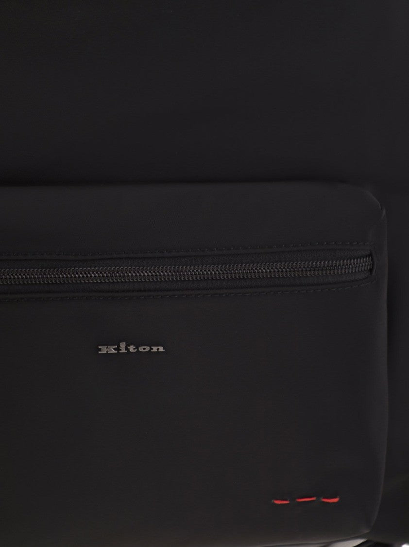Kiton Technical Fabric Backpack With Logo