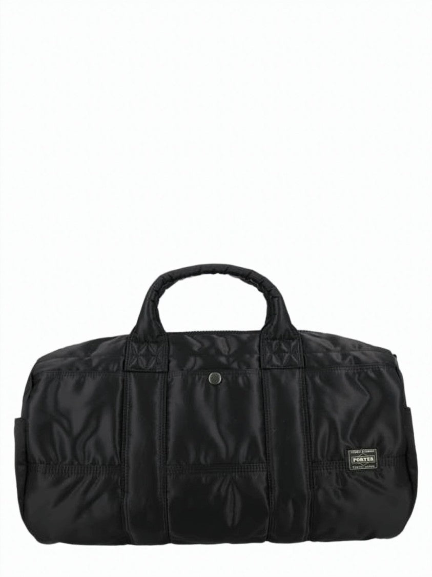 Porter Elongated Black Nylon Bag With Structured Design